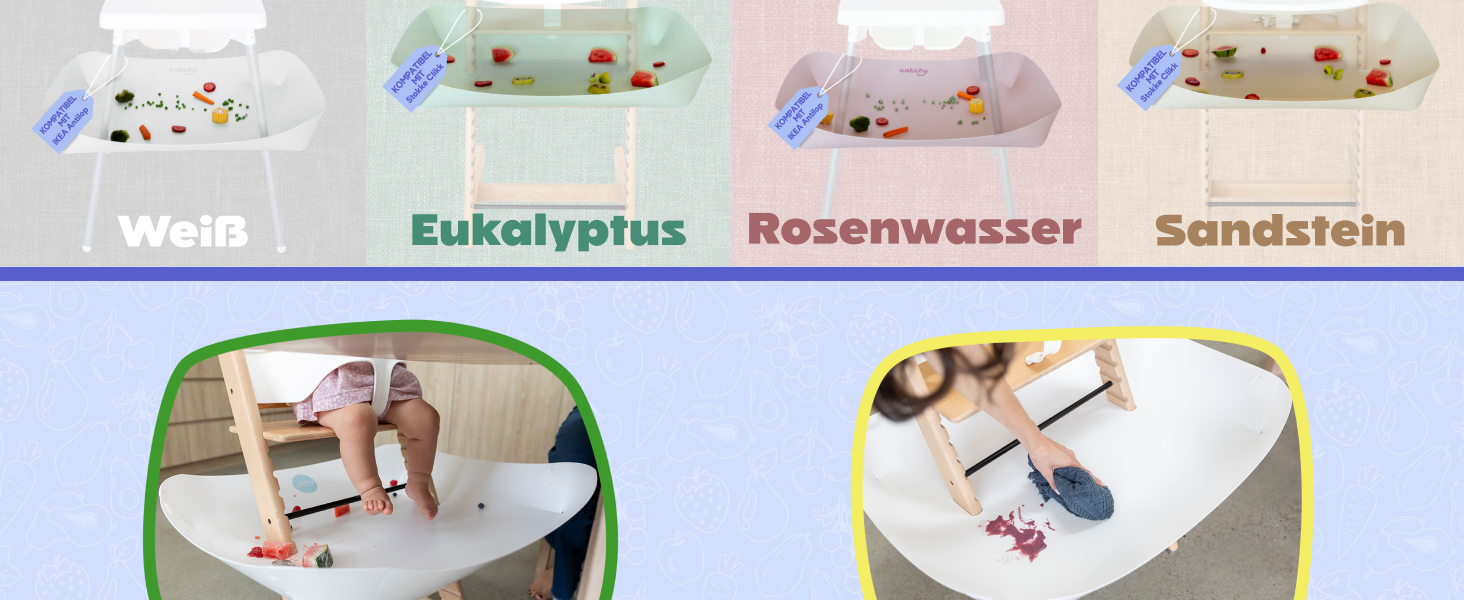 Акуратна миска-підставка для Stokke Tripp Trapp - захист від крихт та розливів, білий колір