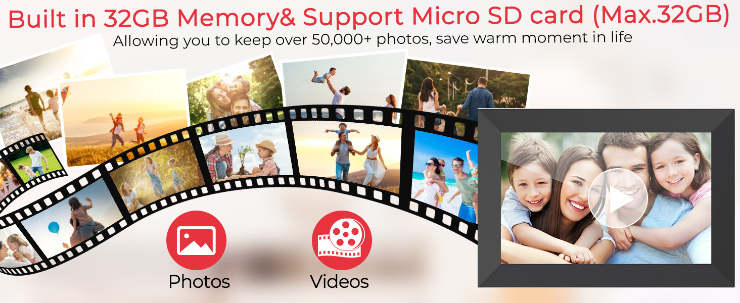 Frameo Цифровий фоторамка WiFi 10.1