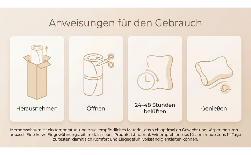 Ортопедична подушка для шиї Air Comfort Flow+ з дихаючим чохлом, піна з пам'яті, 60x40x15 см