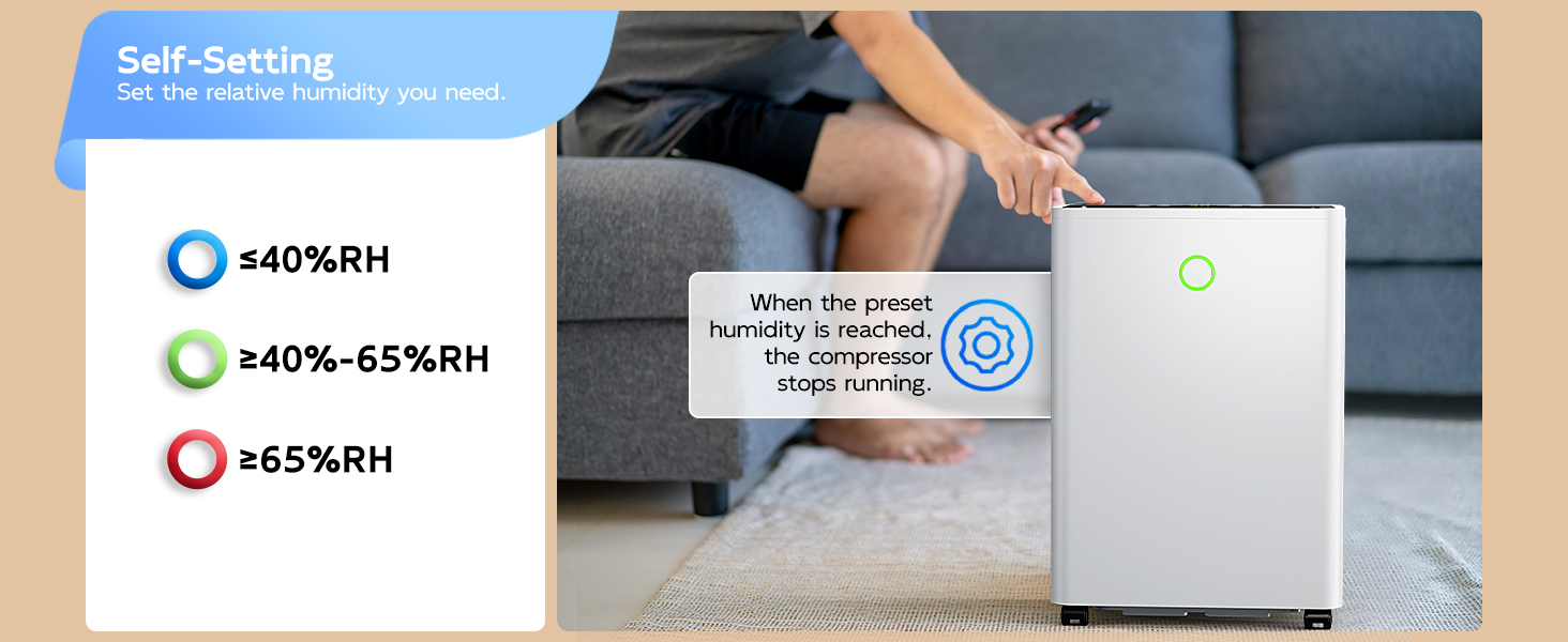 Електричний осушувач повітря 12л/24г з автоматичним та безперервним зливом (шланг у комплекті), для спалень та підвалів, LED-дисплей, тихий, з таймером