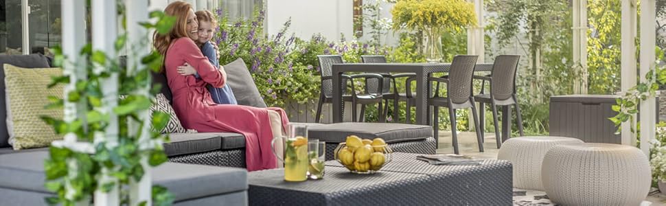 Ящик для зберігання Keter Capri 305л коричневий, водонепроникний, для саду та тераси