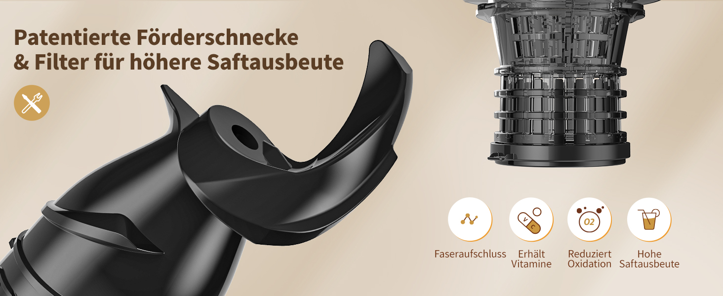 Шовковий відцентровий соковичавник для овочів та фруктів MP-802M XXL – Тест-переможець, 128 мм завантажувальний отвір, холодний віджим, 300W, висока вихідність соку, тихий та легкий у чищенні, для горіхового молока та фруктового морозива