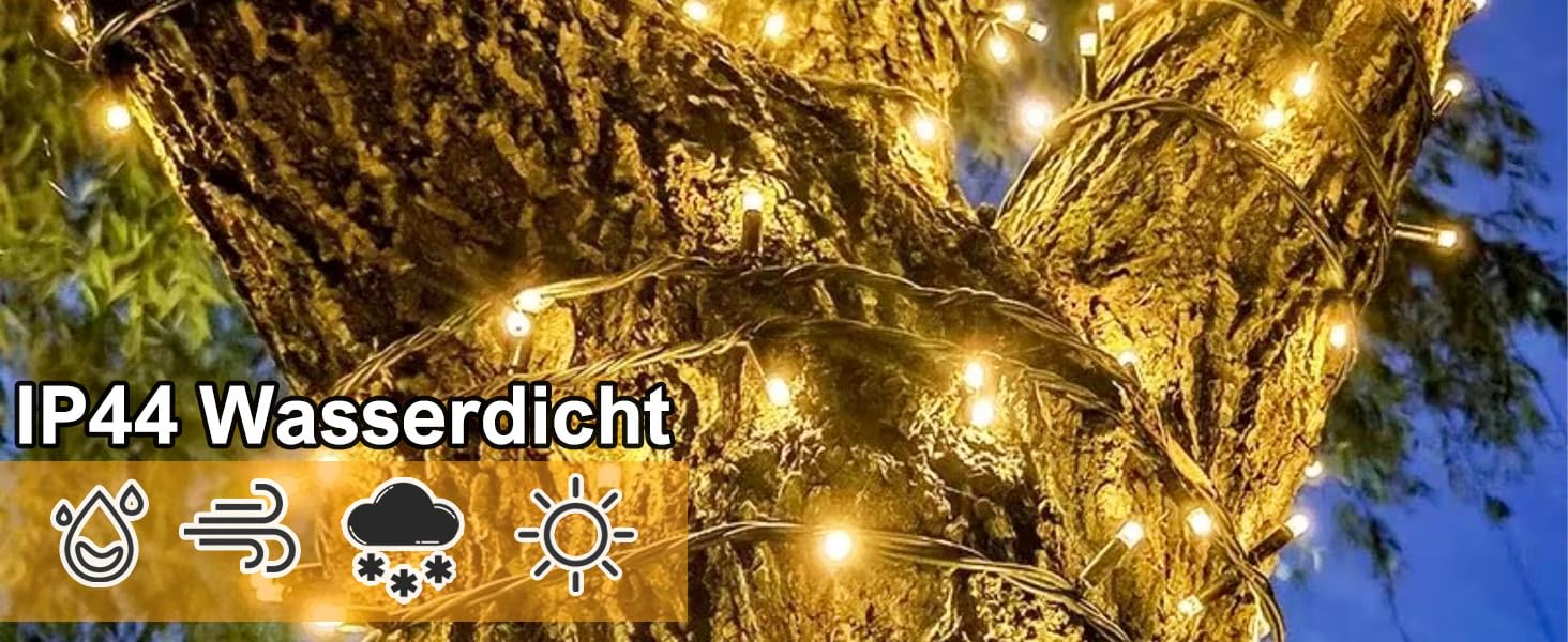 Гірлянда світлодіодна Hopelit 50 LED, 5 м, кольорова, на батарейках, з таймером, 8 режимів, вологостійка, для декору саду, вечірки, ялинки