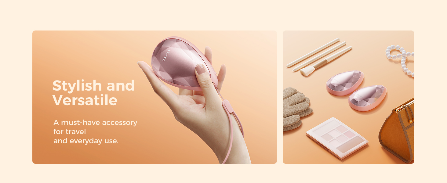 Електричні грілки для рук OCOOPA 2 шт. - стильні, рожеві, з магнітом, перезаряджаються, для жінок, Raynaud, піші прогулянки, кемпінг, подарунок