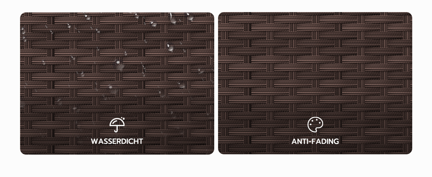 Водонепроникний садовий ящик Amopatio Gartenbox 650л з поліротангу для подушок, металевий з газовими амортизаторами, для саду та балкону, коричневий