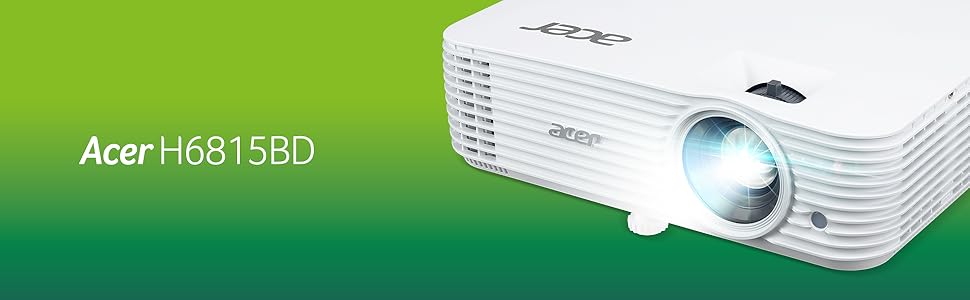 Проектор Acer H6815BD 4K UHD: Яскравий DLP-проектор для домашнього кінотеатру (4000 ANSI лм, 10000:1, HDMI)