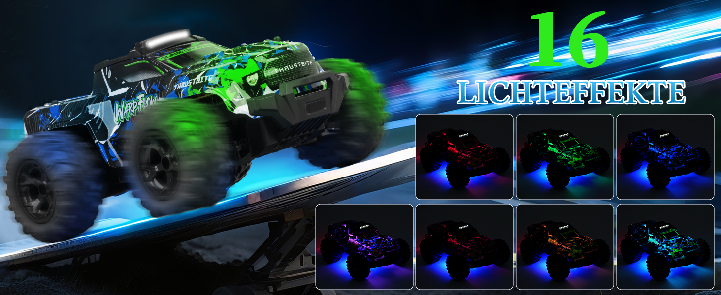 RC Автомобіль 1:18 на радіокеруванні, 25 км/год, LED підсвічування, позашляховик, 2.4 GHz, зелений, з пультом та 2 акумуляторами для хлопчиків від 3 років