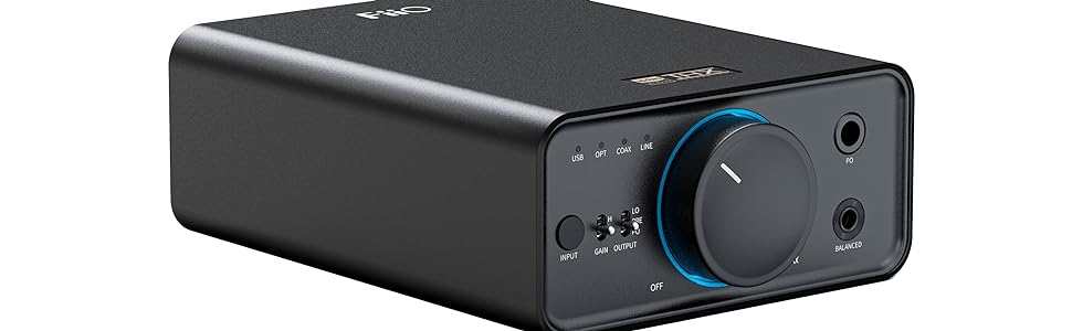 Підсилювач для навушників FiiO K7 HiFi DAC, AK4493S*2, XMOS XU208, PCM384kHz DSD256, USB/оптичний/коаксіальний/RCA