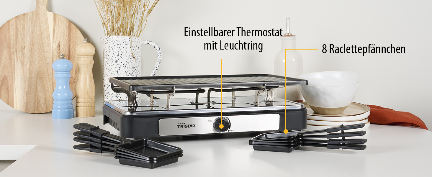 Ракле гриль Tristar RA-2746 на 8 осіб – чорний, 1400 Вт