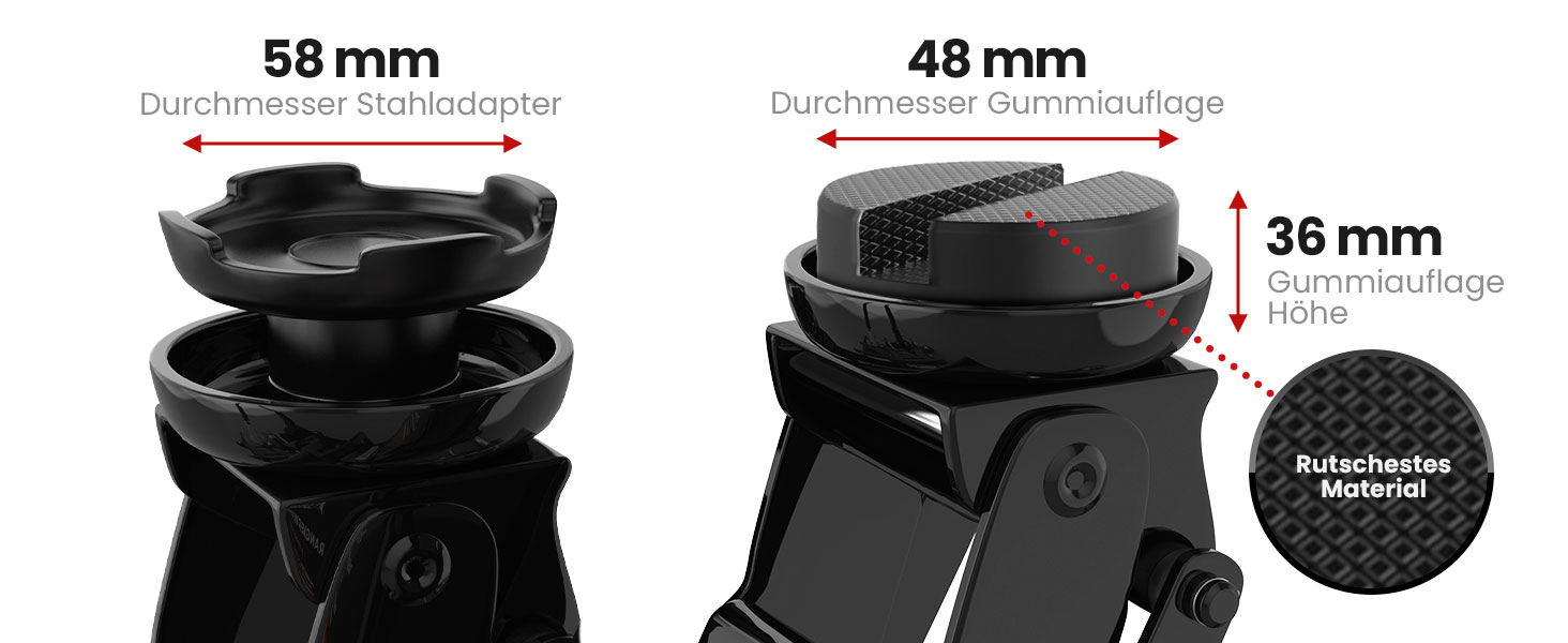 Гідравлічний домкрат Wagenheber 2.5T низькопрофільний з кейсом, 3 гумові накладки та адаптер для легкових авто та авто з заниженою підвіскою до 2500 кг, чорний