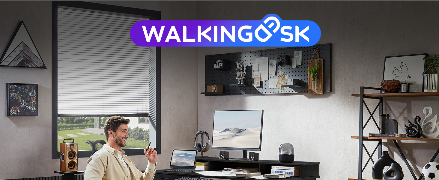 Регульований за висотою стіл Höfer з підставкою для клавіатури, 160x60 см. Стіл для комп'ютера з 2 шухлядами, підставка для монітора для дому/офісу, чорний 160 x 60 см