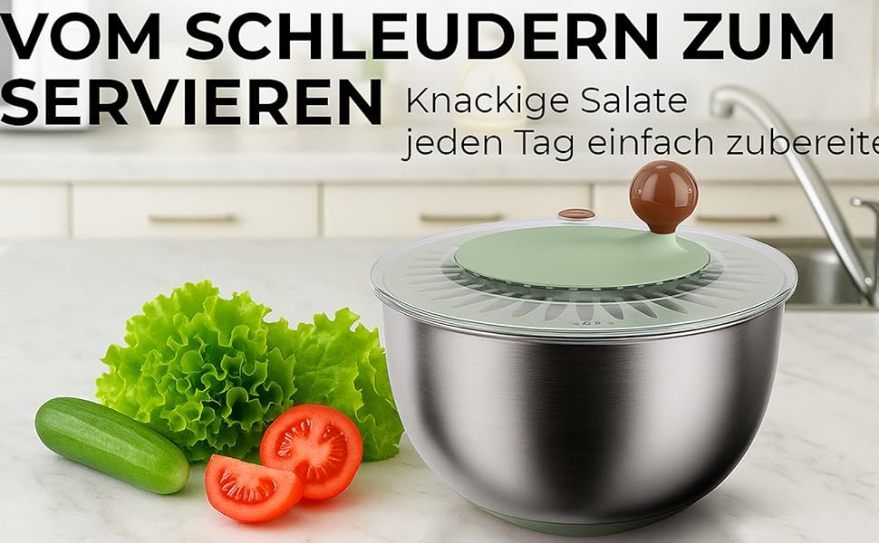 Салатниця-швидкоосушувач, 5 літрів, пластик, BPA-free