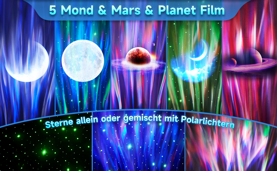 Проектор зоряного неба COOLNIGHT: лампа-нічник Aurora Galaxy з 180 режимами світла, білим шумом та Bluetooth, для дітей та дорослих, білий