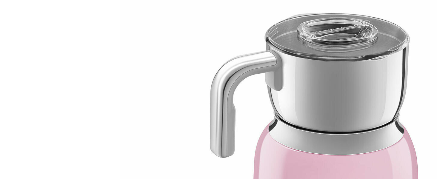 Пінсуватель молока Smeg MFF11BLEU, мультифункціональний, індукційна система, 6 програм, ручна функція, скляна колба 600 мл, мірна кришка, вбудований переливач, 500W, чорний