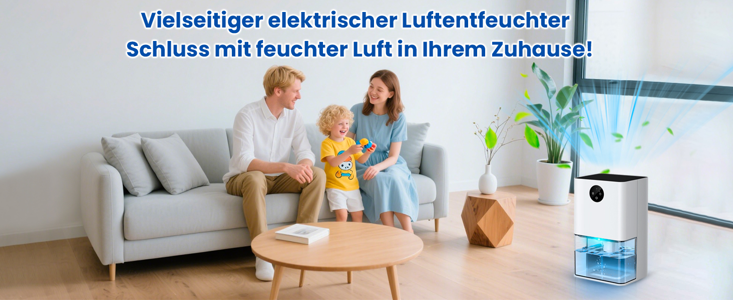 Електричний осушувач повітря для підвалу та квартири 1800 мл з таймером, нічним світлом та автоматичним відтаванням. Тиха робота, 7 кольорів.
