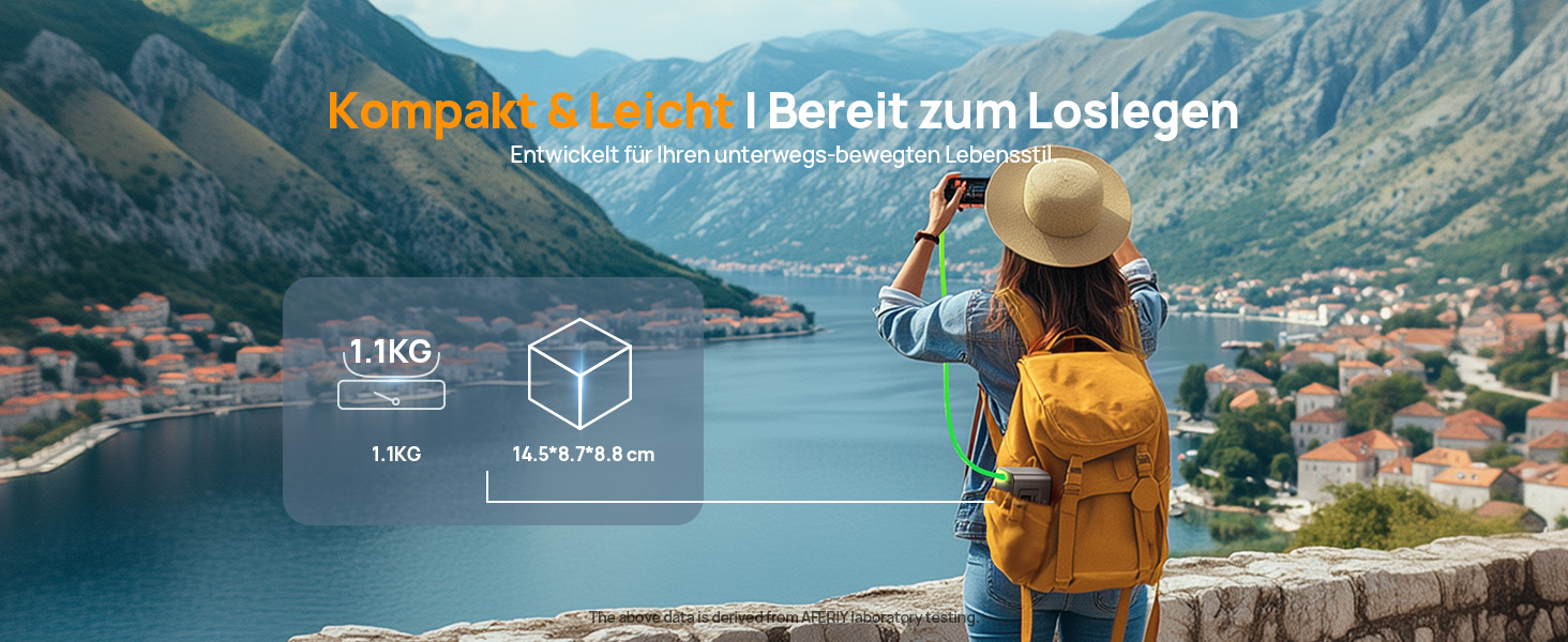 Портативна електростанція AFERIY 145W, 99,2Wh/31000mAh LiFePO4, 3 порти, захист 6-в-1, 100W сонячний генератор для кемпінгу, подорожей та надзвичайних ситуацій AF-PB010