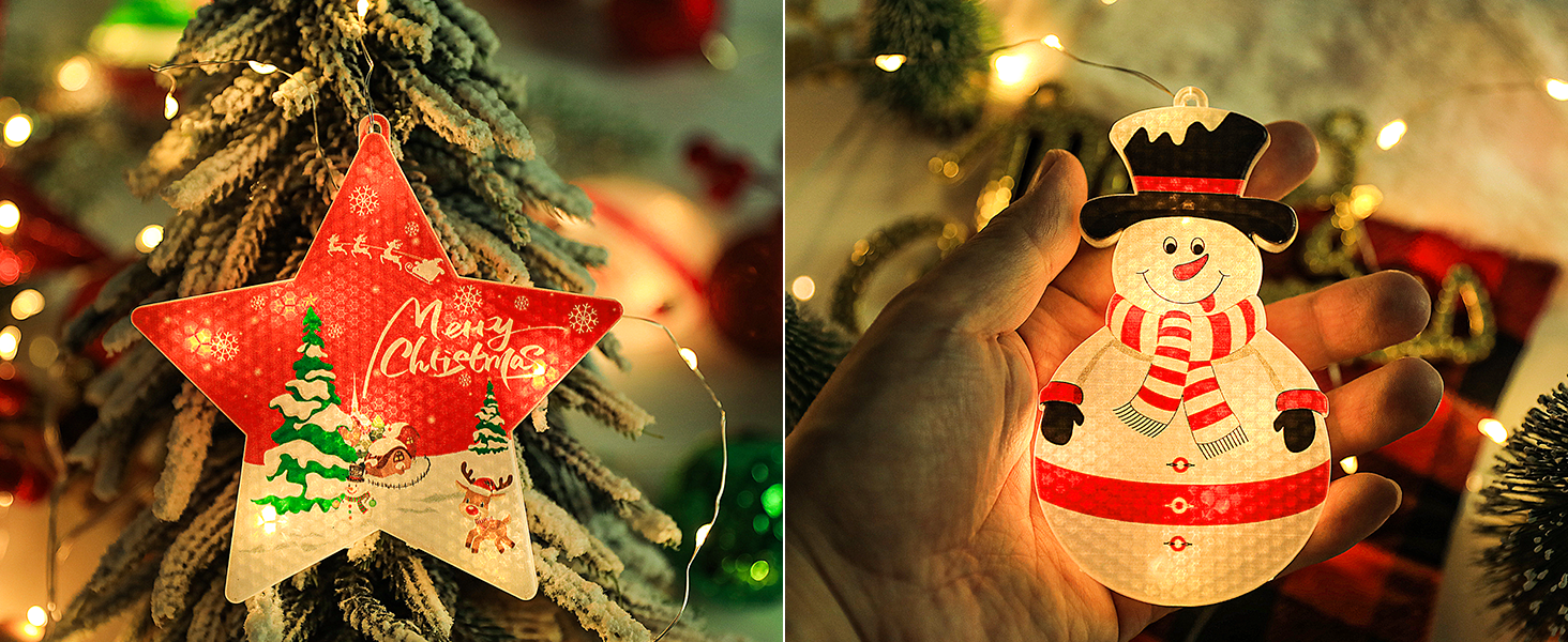 Льоново-новорічна гірлянда на вікна BLOOMWIN - 120 LED, 8 режимів, тепле біле світло, USB, 3D мотив