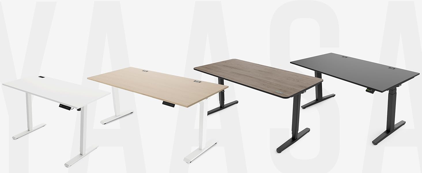 Стол Yaasa Desk Lite регульований по висоті 100x60 см, чорний – електричний офісний стіл з автопідйомом, пам'яттю та кабелепроводом