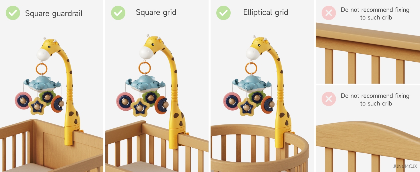 Мобіль для ліжечка TUMAMA 3 в 1 з проєктором, нічником та музикою для малюків