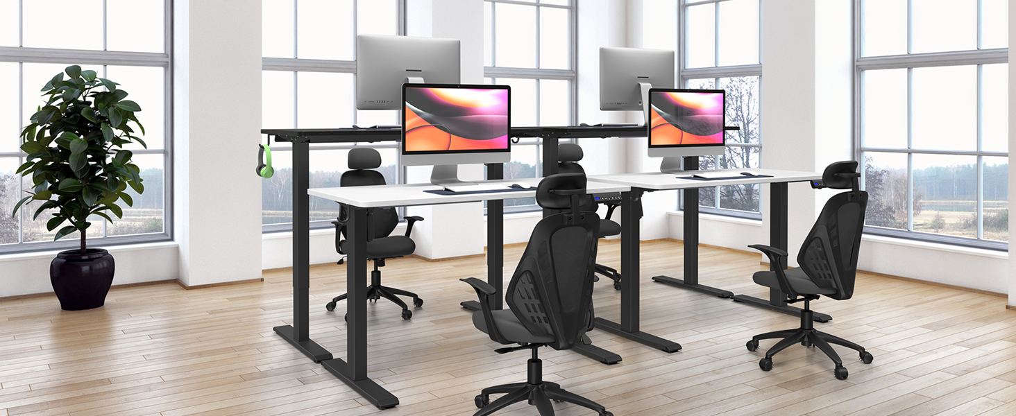 Електричні ніжки для столу з регулюванням висоти, з потужним мотором, на коліщатках, з 3 рівнями пам'яті та захистом від зіткнень, 72-116 см