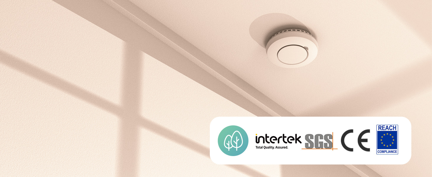 Розумний димовий сповіщувач Meross з Wi-Fi, сумісний з Apple HomeKit, 3 шт. + хаб, з функцією самотестування та вимкнення звуку, сертифікований за EN 14604