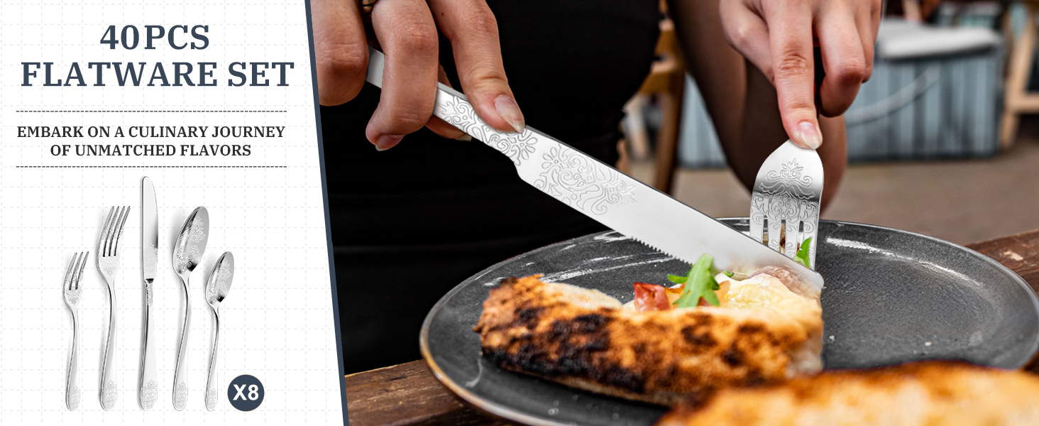 Набір столових приборів DRAGON RIOT Gold 30 предметів: столові прибори з нержавіючої сталі для 6 осіб, набір ножів, виделок, ложок, столовий прибор для дому, ресторану, вечірки, золотистий колір