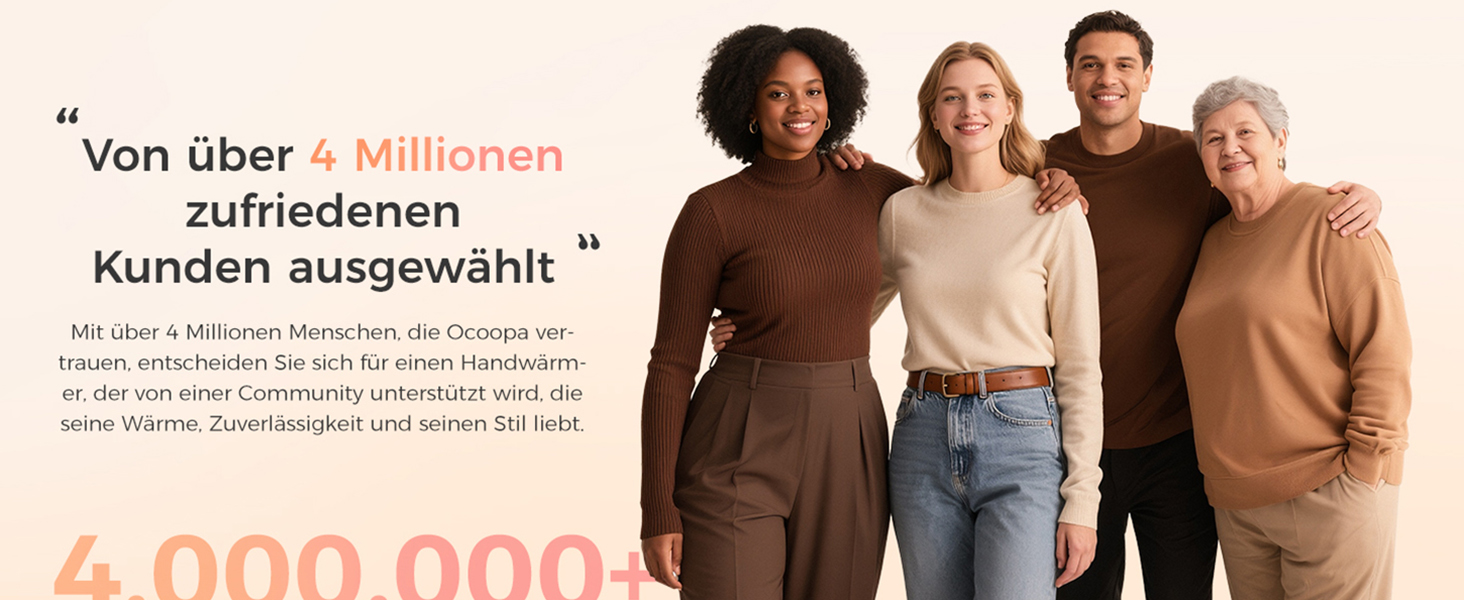 Електричні грілки для рук OCOOPA (2 шт.), 3 режими нагріву, 4000mAh, USB-зарядка, подарунок для жінок, для активного відпочинку