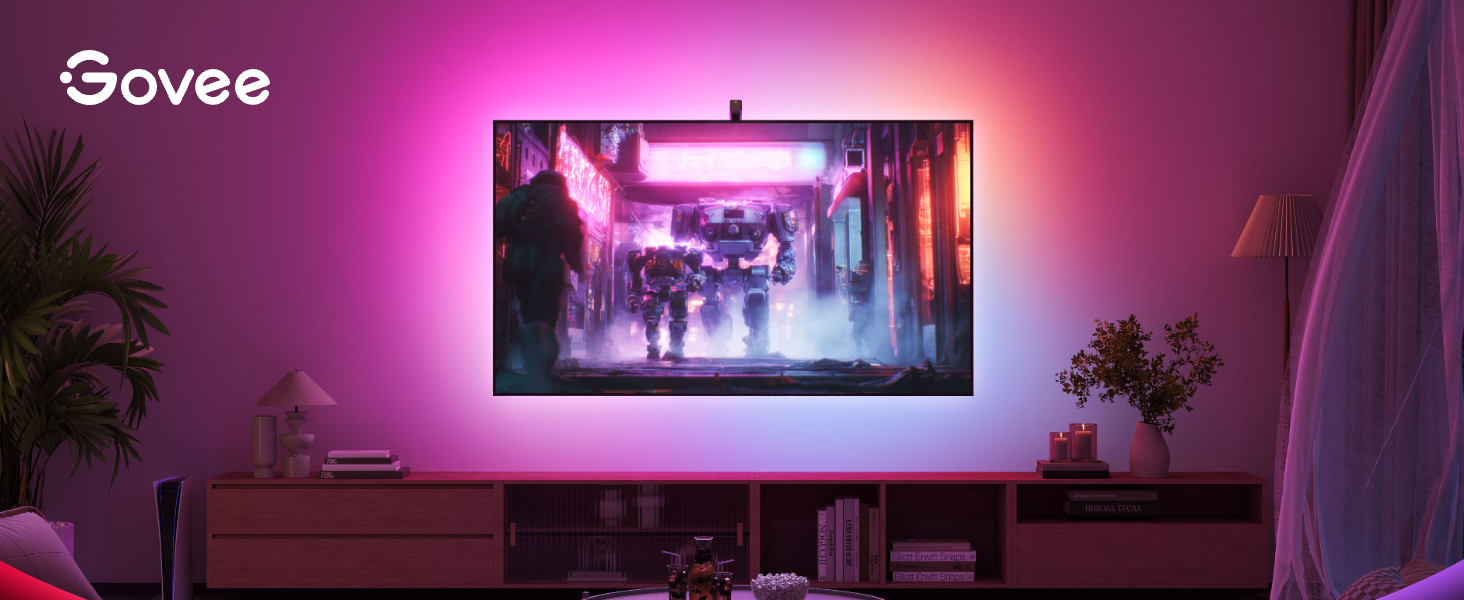 Розумна LED-підсвітка для телевізора Govee TV Backlight 3 Lite з Fish-Eye корекцією, для ТВ 55-65 дюймів (3.6м)