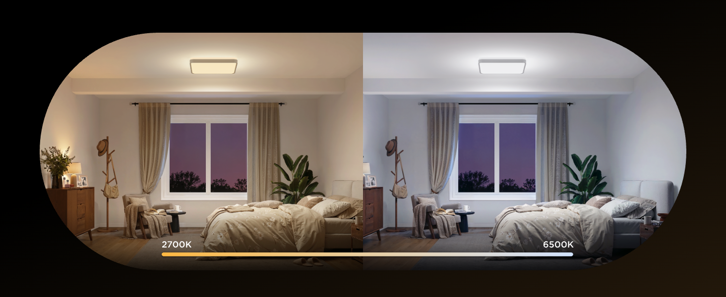 Стельовий світильник Govee RGBICWW Pro LED, 55W, 4800лм, диммований, круглий (45.5 см), розумна підсвітка