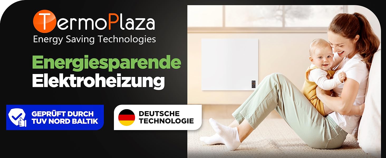 Інфранічна тепла піч TermoPlaza WiFi з термостатом 270 Вт для приміщень до 7 м² | Розумна інфрачервона піч для стін та підлоги | Енергоефективна електрична піч-конвектор для дому та ванної кімнати 270 Вт з Wi-Fi