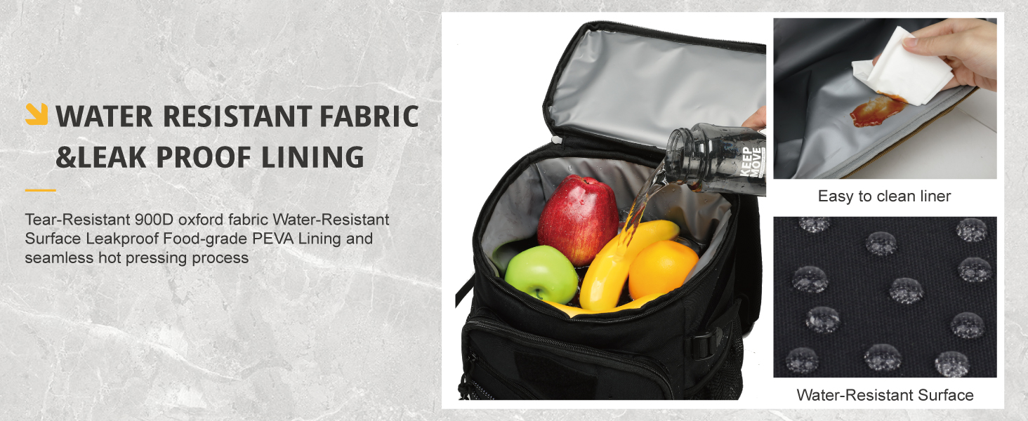 Тактичний ізольований рюкзак-холодильник 25L – чорний, водонепроникний, для роботи, відпочинку, кемпінгу та походів