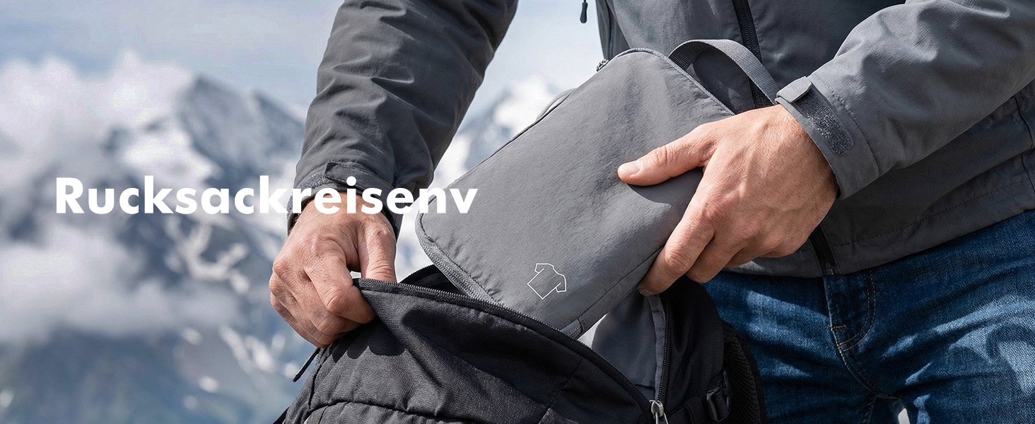 Набір компресійних органайзерів для валізи та рюкзака з нейлону, дорожні сумки-пакувальники для одягу, сірі, 5 предметів