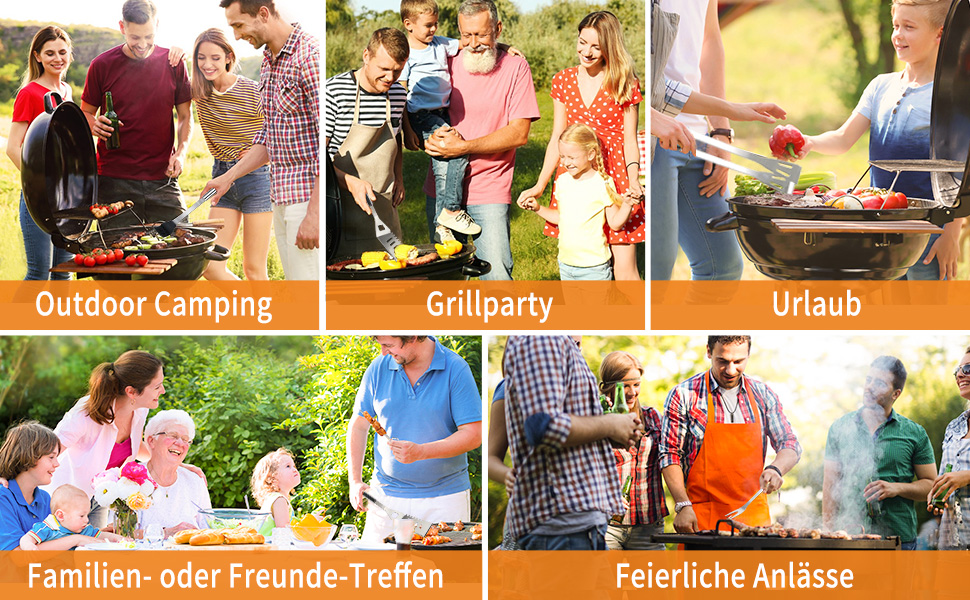 Набір гриль-посуду, 28 предметів, нержавіюча сталь, професійний аксесуар для грилю з сумкою, подарунок на день народження/Новий рік для чоловіків, для саду та кемпінгу, BBQ (срібний)