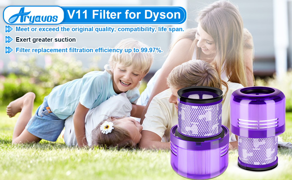 Фільтр для пилососа Dyson V11 V15 SV17 SV14 SV22, упаковка з 2 запасних частин фільтра V11 Absolute Extra Pro V15 Detect Animal Torque Drive Total Clean для Dyson Replace № 970013-02