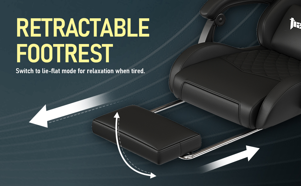 Ігровий крісло з підніжкою, регульованими підлокітниками та підтримкою попереку, ергономічне крісло для офісу з високою спинкою для дорослих, велике та високе крісло для робочого столу (Коричневий)