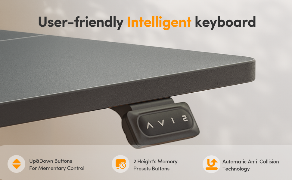 Електричний стіл Cubiker з регулюванням висоти, T-подійна металева ніжка, пам'ять налаштувань, антиколізійна система, біла стільниця