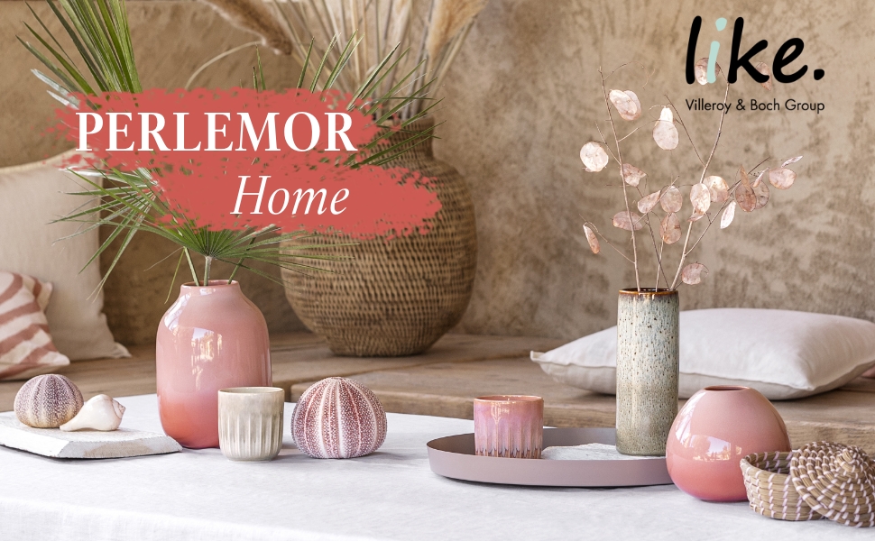 Ваза для квітів Villeroy & Boch Perlemor Coral Drop 14,5x14,5x13 см коралова
