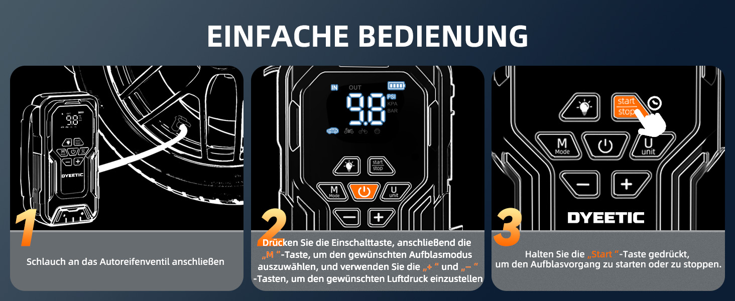 Powerbank Starthilfe 6000A з компресором 150PSI: портативний пусковий пристрій для авто та мото (бензин, дизель до 10.0L) з LED-ліхтариком QC3.0, срібний