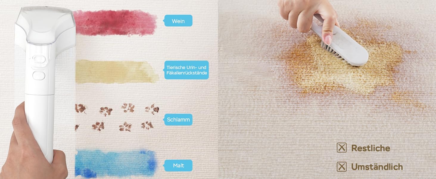 WECLEAN C3 - Миючий пилосос, 600W, 18Kpa, для килимів, диванів, вікон, дзеркал, авто, чорний/рожевий