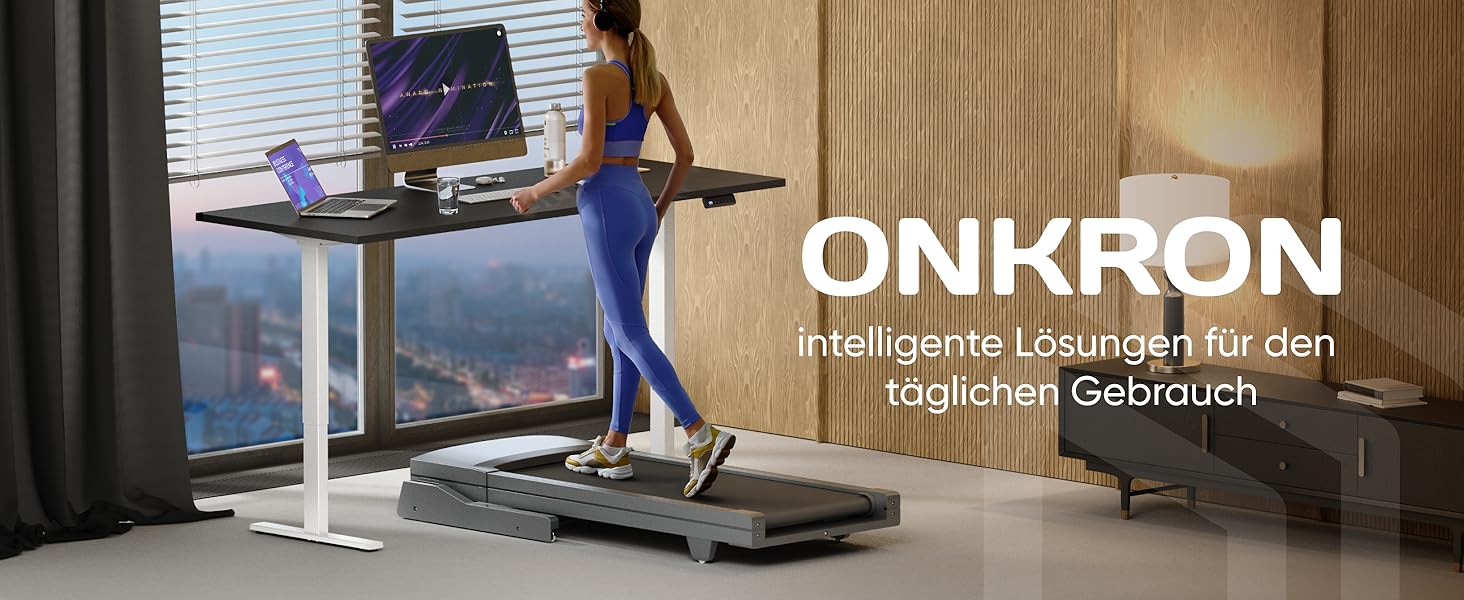 Електричний регульований стіл ONKRON, чорний, для стільниць 120-170 см, до 70 кг (Cdf222e-w)