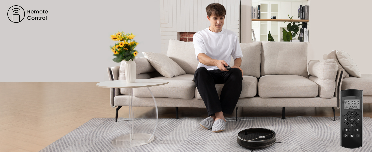 Робот-пилосос Vexilar W6 без функції миття, потужність 2800Pa, час роботи 140 хв, керування через додаток, голосове керування, безщітковий двигун, для шерсті тварин, килимів, твердих підлог