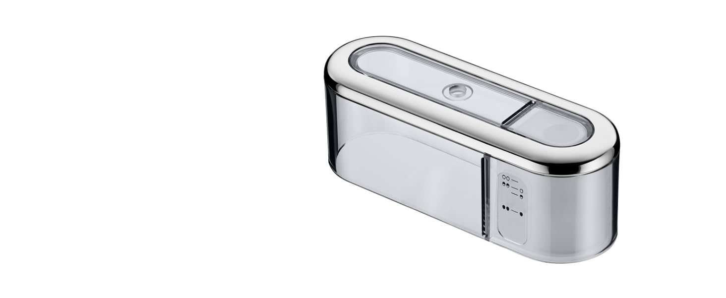 Електричний яйцеварка WMF Stelio з нержавіючої сталі, для 1-7 яєць, 380 Вт, регулювання ступеня готовності, функція підтримання тепла, мірний стаканчик з підставкою для яєць