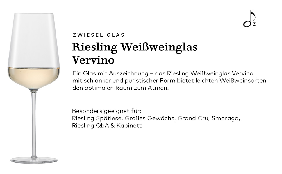 Келих для білого вина Zwiesel Riesling, можна мити в посудомийній машині, зроблено в Німеччині (арт. 122167)