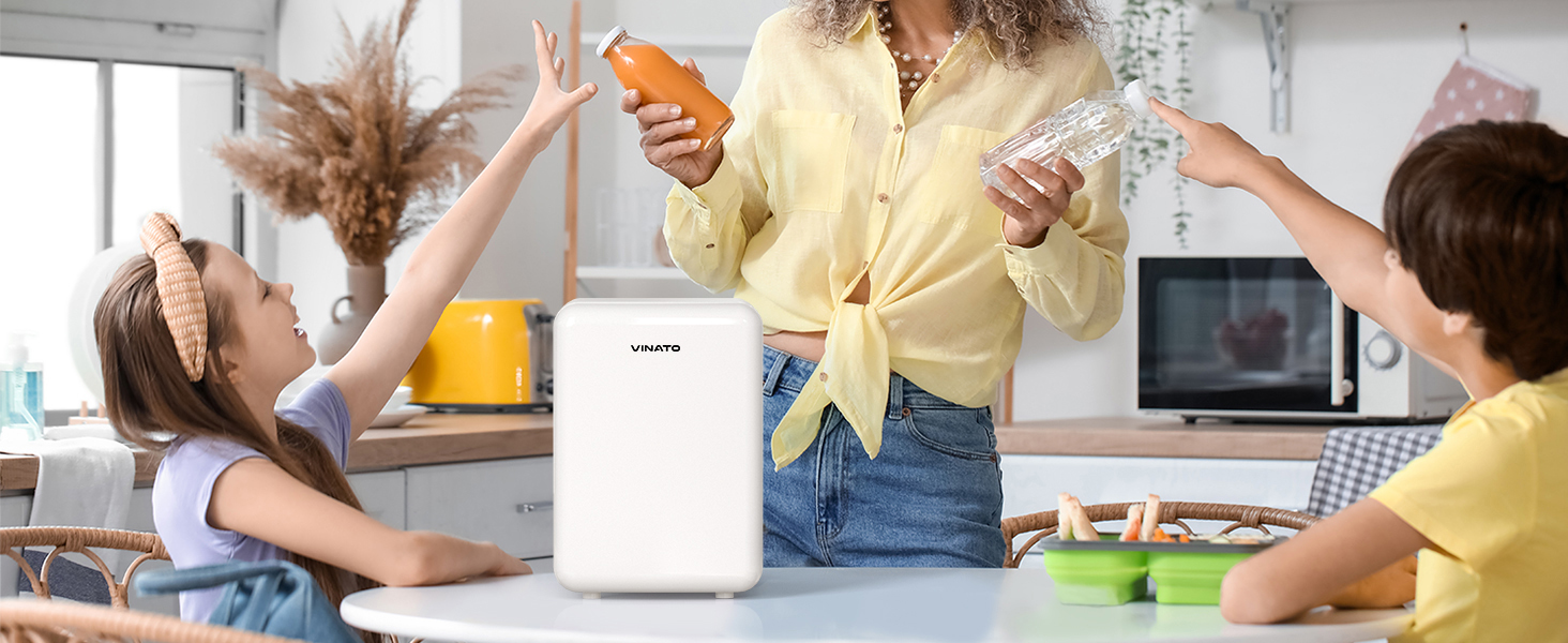 Міні-холодильник VINATO 6 л для косметики та напоїв, 220V/12V, білий, без дзеркала