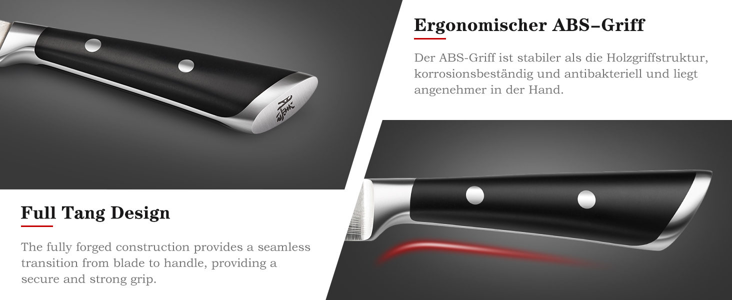 Набір кухонних ножів SHAN ZU з бруском, 14 предметів. Професійний німецький кухонний набір ножів з точильним бруском, чорний.