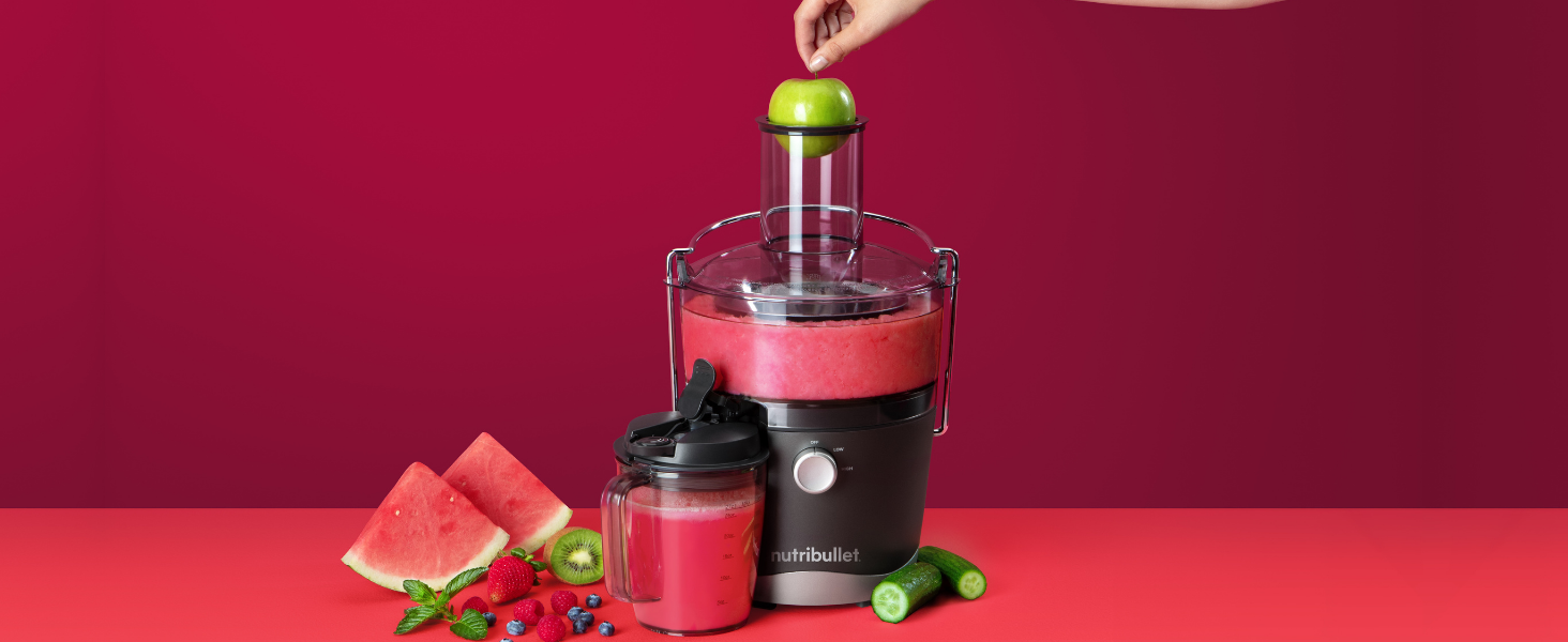 Соковижималка nutribullet, холодна соковижималка, екстрактор для фруктів і овочів, соковижималка для фруктів, щоденне використання, легко чиститься, контейнер для м'якоті 1.5 л, видання NBJ100G 2022 року