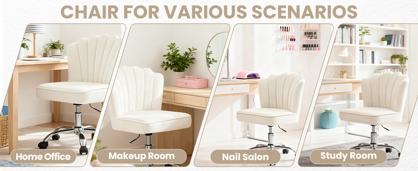 Крісло для офісу Fiximaster Homeoffice, крісло для робочого столу, обертове, регульоване по висоті, з м'якою оббивкою з велюру, золоті ніжки, для робочого кабінету, спальні, до 135 кг, зелене