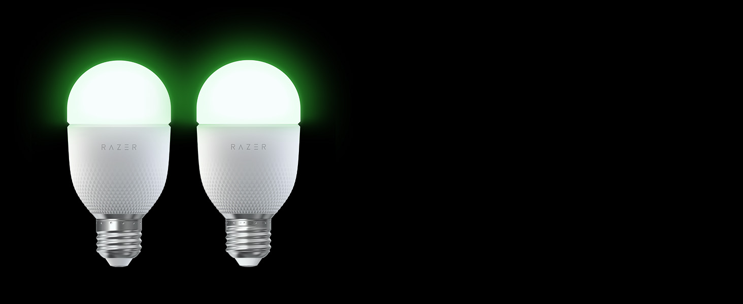 Лампа для монітора Razer Aether Smart Bulb E27 з RGB підсвічуванням для геймінгу, сенсорним керуванням та регулюванням температури кольору та яскравості