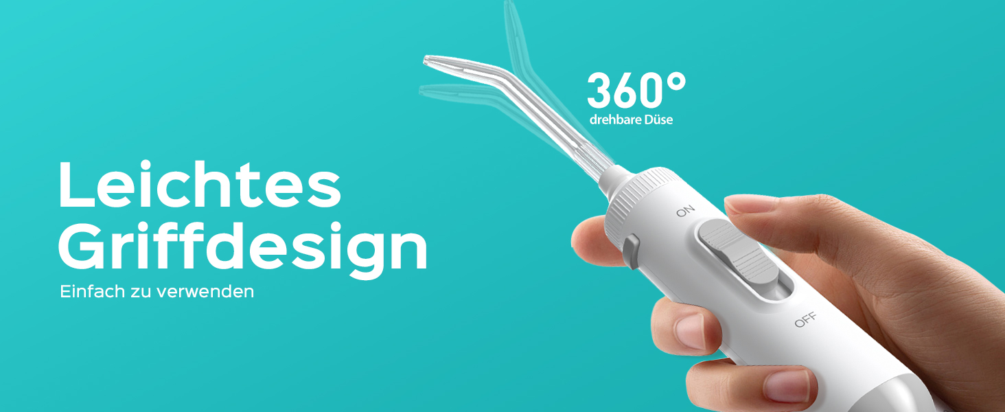 COSLUS Електрична іригатор для порожнини рота з 2 режимами та 12 рівнями тиску – 600 мл резервуар для води. Підходить для сімей, ентузіастів орального здоров'я та пацієнтів з ортодонтичними конструкціями. 5 насадок, чорно-білий колір.