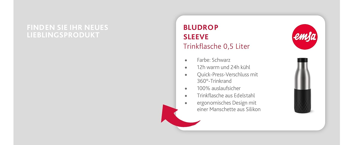 Термокружка Emsa Travel Mug Classic 360 ml, чорна, з Quick-Press, 360° відкриття, з термоізоляцією (513361)